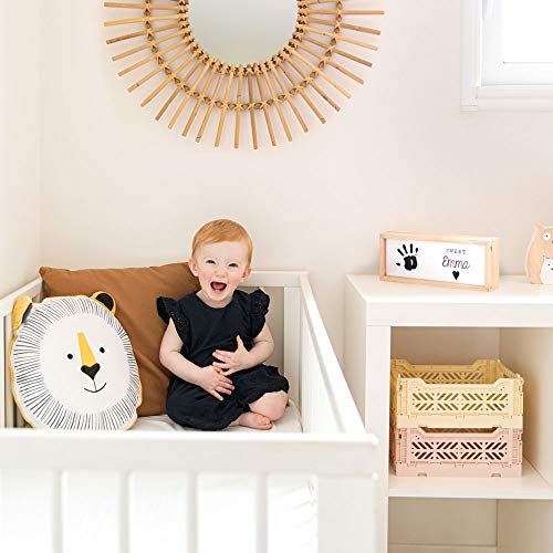 Boite lumineuse déco chambre de bébé personnalisable avec message et kit empreinte main de bébé