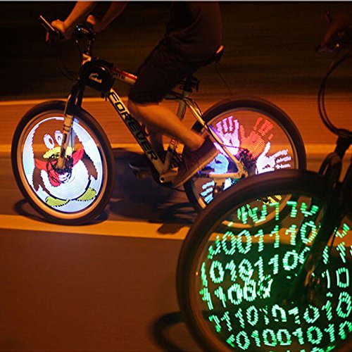 Lampe Éclairage lumières LED pour roues de vélo image programmable changeante