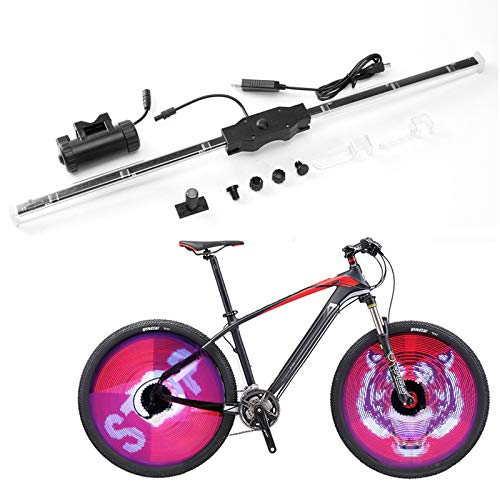 Lumières LED pour roues de vélo image programmable double face 64 LED haute qualité et durabilité