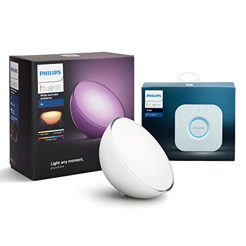 Lampe Philips Hue Go connectée et Pont de Connexion pour fonctionner avec Alexa