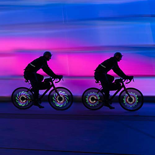 Lumieres de roue de velo a LED etanches Colores 2 pieces accessoires de  decoration de velo