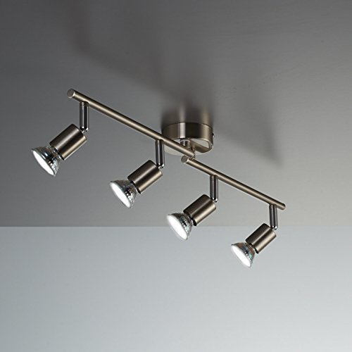 Plafonnier LED 4 spots pivotants & orientables B.K. Licht